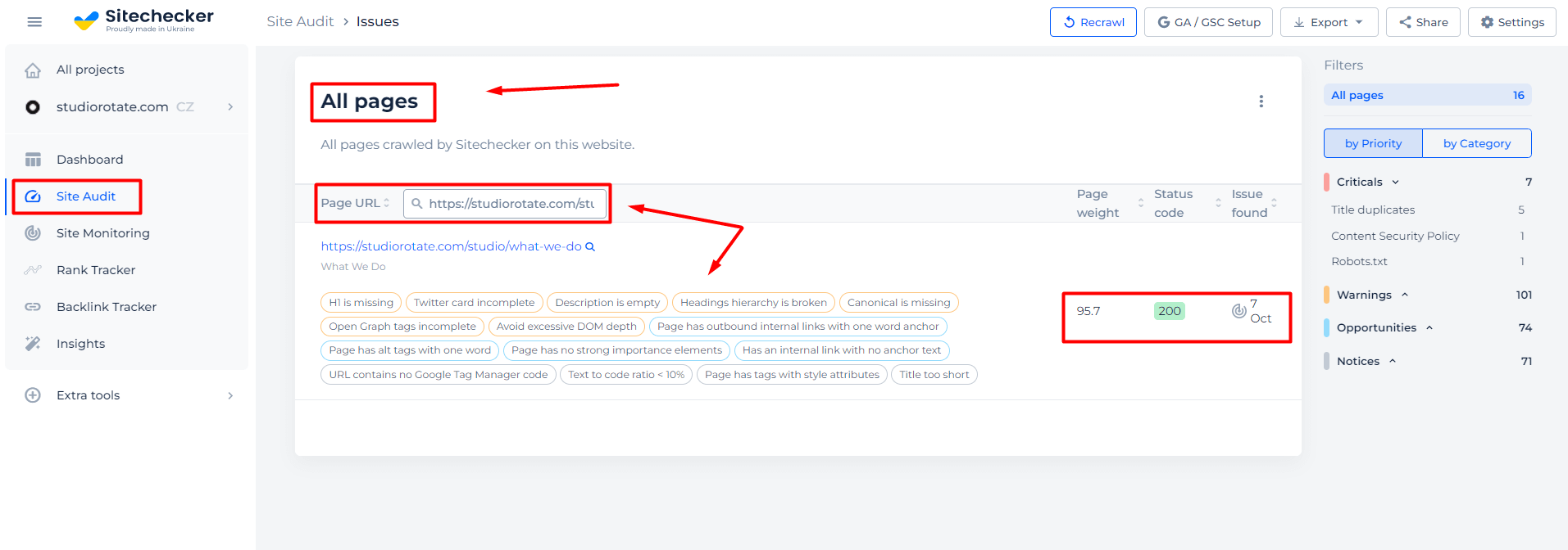 Canonical checker - URL search features